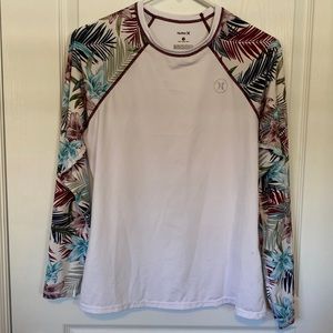Hurley Rash Guard Long Sleeve Womens Medium
